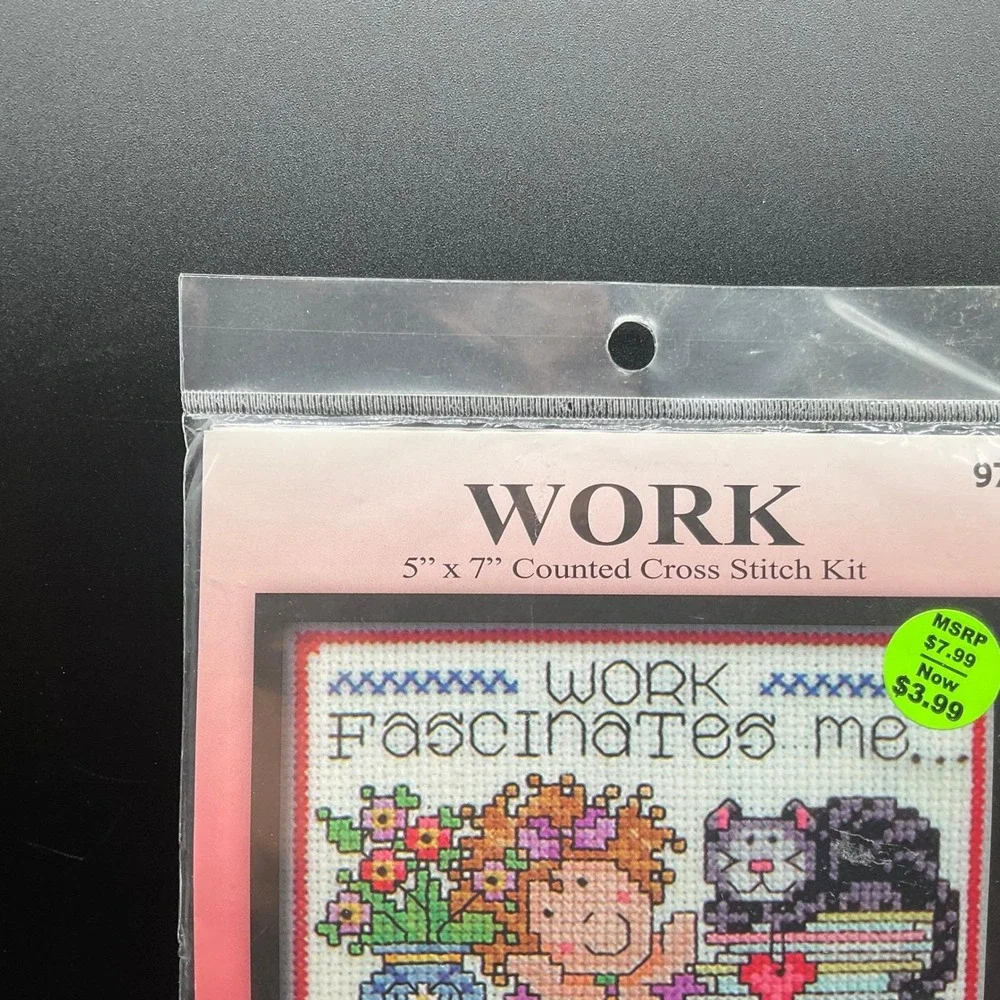 Design Works WORK Fascinates Me‎ Cross Stitch Kit Office Humor Quote
